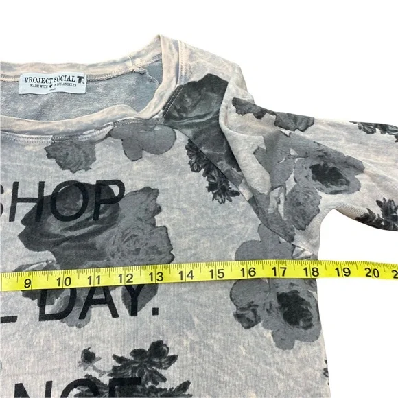 Project Social T Pink Sweatshirt Lounge S Floral Shop All Day Dance All Night - Picture 7 of 9